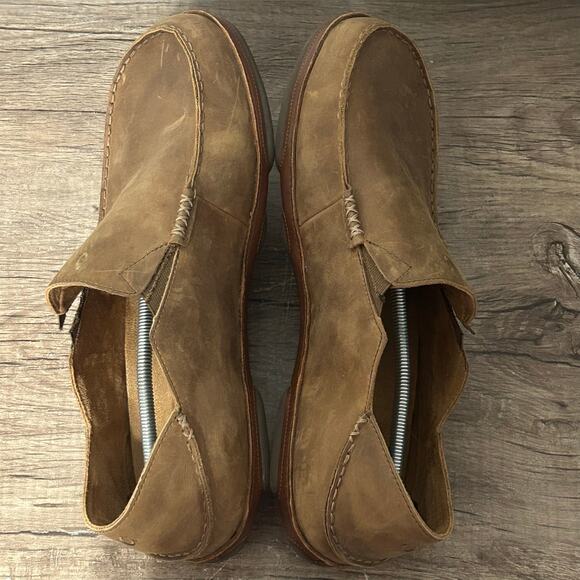 Olukai Moloa Men’s Leather Slip-On Casual Comfort Shoes Size 16 Brown - Picture 5 of 8